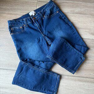 BCBG Girls Dark Wash Straight Leg Jeans - Size 12